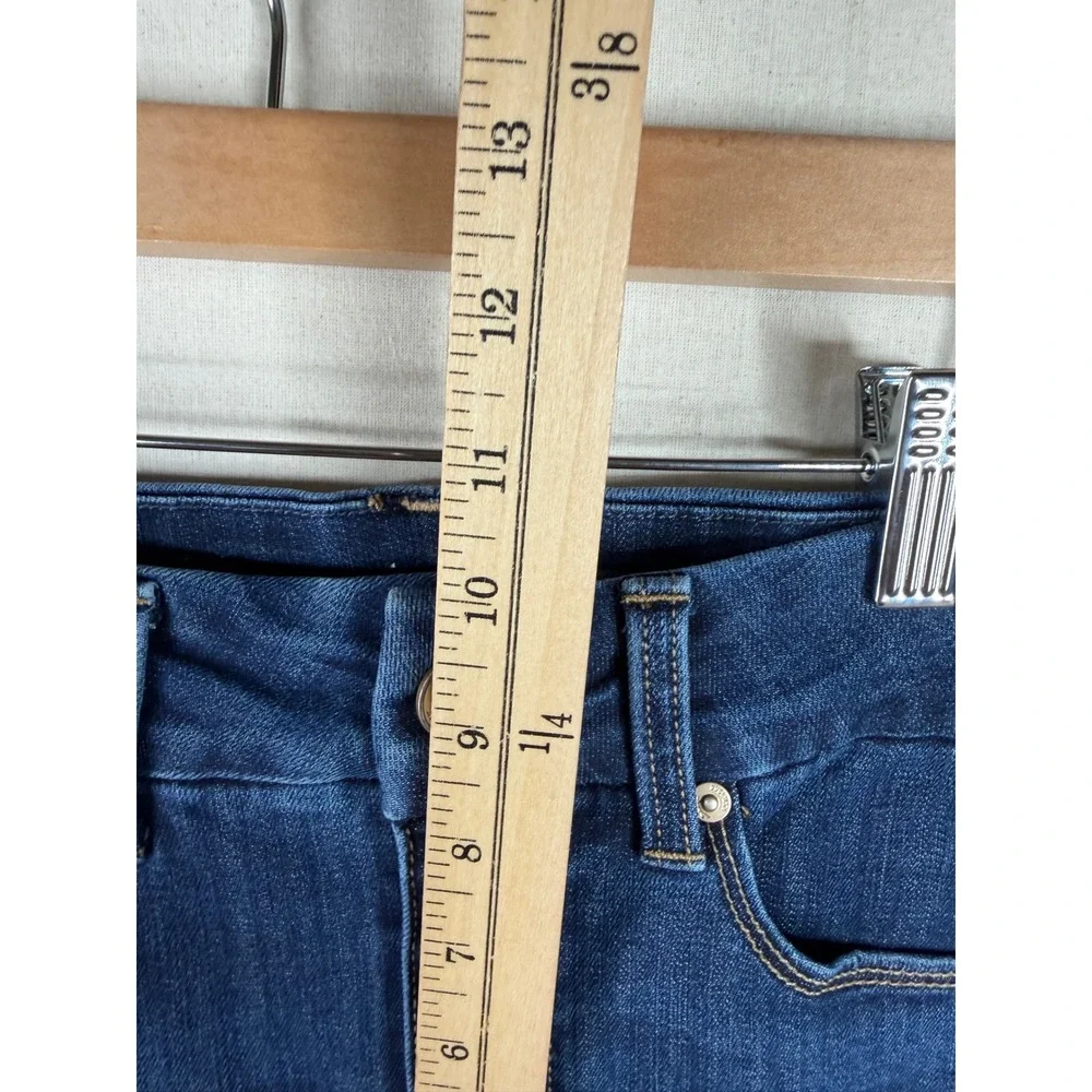 Seven7 Women's Tummyless High-Rise Skinny Jeans Size 4 Blue Denim five-pocket